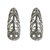 Sterling silver half hoop earrings, 'Floral Fantasy' - Artisan Crafted Openwork Sterling Silver Half Hoop Earrings (image 2a) thumbail