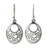 Sterling silver flower earrings, 'Blooming Trance' - Artisan Crafted Sterling Silver Flower Openwork Earrings (image 2a) thumbail