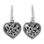 Sterling silver heart earrings, 'Lighthearted Love' - Handmade Romantic Sterling Silver Dangle Earrings thumbail