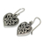 Sterling silver heart earrings, 'Lighthearted Love' - Handmade Romantic Sterling Silver Dangle Earrings (image 2b) thumbail