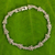 Marcasite link bracelet, 'Daisy Garland' - Unique Marcasite and Sterling Silver Floral Link Bracelet (image 2) thumbail