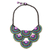 Beaded necklace, 'Purple Green Waterfall' - Thai Artisan Hand Crafted Gemstone Beaded Necklace (image 2a) thumbail