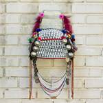 Beaded Akha headdress, 'Timeless Muse II' - Traditional Hill Tribe Akha Headdress for Decorative Use