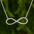 Sterling silver pendant necklace, 'Pure Infinity' - Sterling Silver Infinity Symbol in Artisan Crafted Necklace (image 2) thumbail