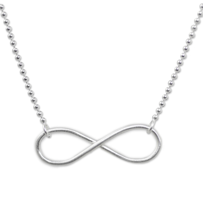 Sterling silver pendant necklace, 'Pure Infinity' - Sterling Silver Infinity Symbol in Artisan Crafted Necklace