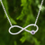 Sterling silver and amethyst pendant necklace, 'Pure Infinity' - Amethyst on Infinity Symbol Sterling Silver Necklace thumbail