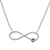 Sterling silver and amethyst pendant necklace, 'Pure Infinity' - Amethyst on Infinity Symbol Sterling Silver Necklace (image 2b) thumbail
