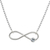 Sterling silver and blue topaz pendant necklace, 'Pure Infinity' - Sterling Silver Infinity with Blue Topaz Pendant Necklace