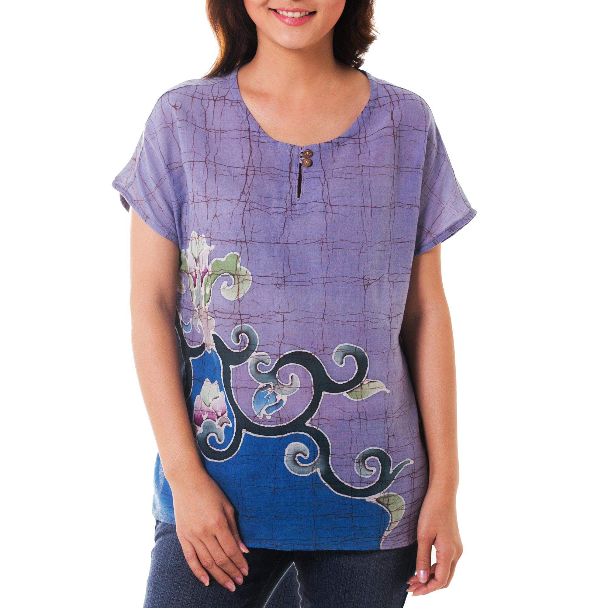 batik tops for ladies