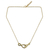 Gold vermeil pendant necklace, 'Into Infinity' - Brushed Gold Vermeil Necklace with Infinity Symbols thumbail