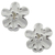 Sterling silver button earrings, 'Petite Bloom' - Handcrafted Sterling Silver 925 Flower Button Earrings (image 2a) thumbail