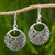 Sterling silver flower earrings, 'Magical Garden' - Sterling Silver Flower Earrings with Bees and Butterflies (image 2) thumbail