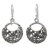 Sterling silver flower earrings, 'Magical Garden' - Sterling Silver Flower Earrings with Bees and Butterflies thumbail