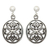 Sterling silver filigree earrings, 'Lanna Enchantress' - Sterling Silver Filigree Dangle Earrings from Thailand (image 2a) thumbail