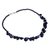 Lapis lazuli beaded necklace, 'Bold in Blue' - Fair Trade Lapis Lazuli Bead Necklace with Silver Clasp (image 2b) thumbail