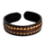 Men's leather cuff bracelet, 'Dark Warrior' - Dark Brown Leather Cuff Bracelet for Men from Thailand thumbail
