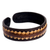 Men's leather cuff bracelet, 'Dark Warrior' - Dark Brown Leather Cuff Bracelet for Men from Thailand (image 2b) thumbail