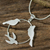 Sterling silver pendant necklace, 'Tropical Birds' - Fair Trade Bird Pendant Necklace Crafted in Sterling Silver
