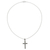 Kreuzhalskette aus Sterlingsilber - Handgefertigte silberne Kreuz-Anhänger-Halskette für Damen