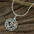 Sterling silver pendant necklace, 'Celtic Om' - Sterling Silver Om Symbol Pendant Necklace for Women thumbail