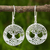 Sterling silver dangle earrings, 'Celtic Tree' - Celtic Style Tree Earrings Handmade in Sterling Silver thumbail