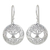 Sterling silver dangle earrings, 'Celtic Tree' - Celtic Style Tree Earrings Handmade in Sterling Silver (image 2a) thumbail