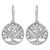 Sterling silver dangle earrings, 'Spiral Tree' - Handcrafted 925 Sterling Silver Tree Dangle Earrings (image 2a) thumbail