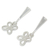 Sterling silver dangle earrings, 'Lucky Bloom' - Sterling Silver Post Dangle Earrings Hand Made in Thailand