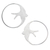 Sterling silver hoop earrings, 'The Martin' - Sterling Silver Endless Hoop Earrings with Bird Design (image 2a) thumbail