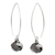 Sterling silver dangle earrings, 'Bold Embrace' - Fair Trade Contemporary Style Sterling Dangle Earrings