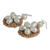 Cultured pearl flower earrings, 'Floral Garland in White' - Hand Crocheted Cultured Pearl Flower Dangle Earrings (image 2b) thumbail