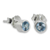 Blue topaz stud earrings, 'Light' - Sterling Silver Stud Earrings with Faceted Blue Topaz thumbail