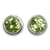 Peridot stud earrings, 'Light' - Peridot on Brushed Sterling Silver Stud Earrings (image 2b) thumbail