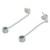 Blue topaz dangle earrings, 'Light' - Sterling Silver Long Earrings with Faceted Blue Topaz (image p231365) thumbail
