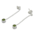 Peridot dangle earrings, 'Light' - Long Sterling Silver Earrings Crafted by Hand with Peridot (image 2b) thumbail