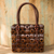 Coconut shell handbag, 'Thai Coconut' - Handmade Brown Purse Crafted of Coconut Shell and Cotton thumbail