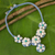 Cultured pearl beaded flower necklace, 'White Daisy' - Crocheted White Cultured Pearl Flower Necklace from Thailand thumbail