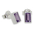 Amethyst stud earrings, 'Spring Lilac' - Classic Stud Earrings with Amethyst and Sterling 925 Silver (image 2a) thumbail