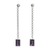 Amethyst dangle earrings, 'Spring Lilac' - Artisan Crafted Sterling Silver and Amethyst Dangle Earrings (image 2a) thumbail