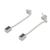 Amethyst dangle earrings, 'Spring Lilac' - Artisan Crafted Sterling Silver and Amethyst Dangle Earrings (image 2b) thumbail