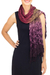 Tie-dyed scarf, 'Fabulous Orchid' - Hand Crafted Red-Purple Crinkled Scarf with Tie Dye Patterns thumbail