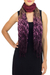 Tie-dyed scarf, 'Fabulous Orchid' - Hand Crafted Red-Purple Crinkled Scarf with Tie Dye Patterns (image 2b) thumbail