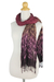 Tie-dyed scarf, 'Fabulous Orchid' - Hand Crafted Red-Purple Crinkled Scarf with Tie Dye Patterns (image 2c) thumbail