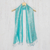Rayon and silk blend scarf, 'Aqua Bouquet' - Aqua Floral Pattern Scarf from Thailand (image 2b) thumbail