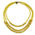 Halskette aus Holzperlen - Von Hand gefertigte Wasserfall-Halskette aus gelben Holzperlen