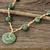 Jade pendant necklace, 'Natural Spirit' - Jade Pendant Necklace on Knotted Cords from Thailand (image 2) thumbail