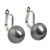 Cultured pearl drop earrings, 'Shadowy Moon' - Handcrafted grey Pearl Drop Earrings from Thai Artisan (image 2a) thumbail