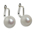 Cultured pearl drop earrings, 'Pale Moon' - Fair Trade Cultured Freshwater Pearl Drop Earrings (image 2a) thumbail