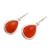 Carnelian dangle earrings, 'Autumn Rain' - Natural Carnelian and Sterling Silver 925 Dangle Earrings (image 2b) thumbail