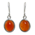 Carnelian dangle earrings, 'Western Sunset' - Handmade Carnelian Earrings Set in 925 Sterling Silver thumbail